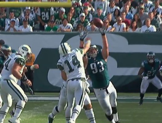 Brandon Bair tips pass, later intercepted